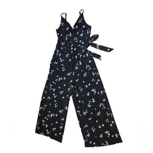 ECLIPSE Floral Spaghetti Strap Culotte Jumpsuit - Size XS